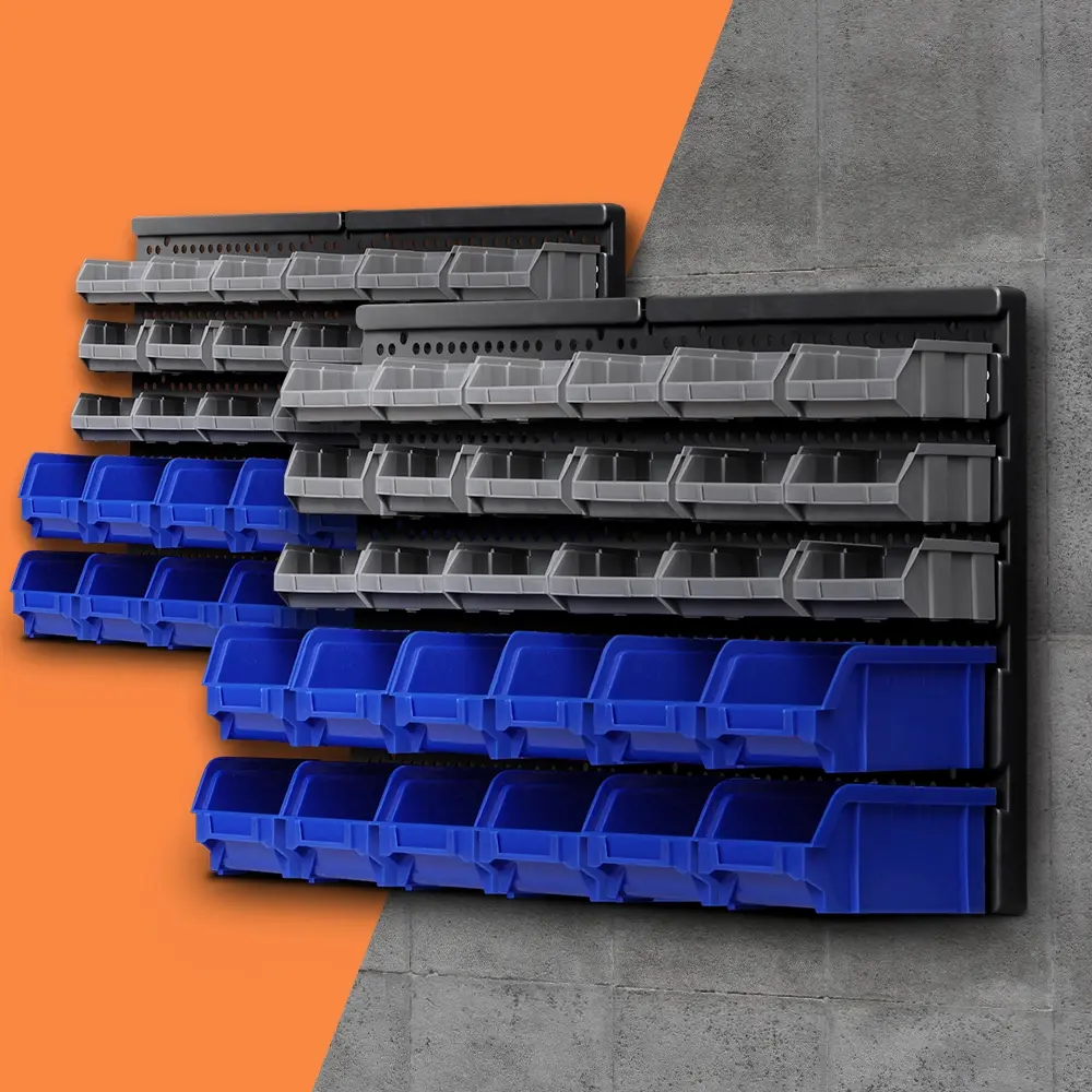 Giantz 60 Storage Bin Rack Wall Mounted - Home & Garden