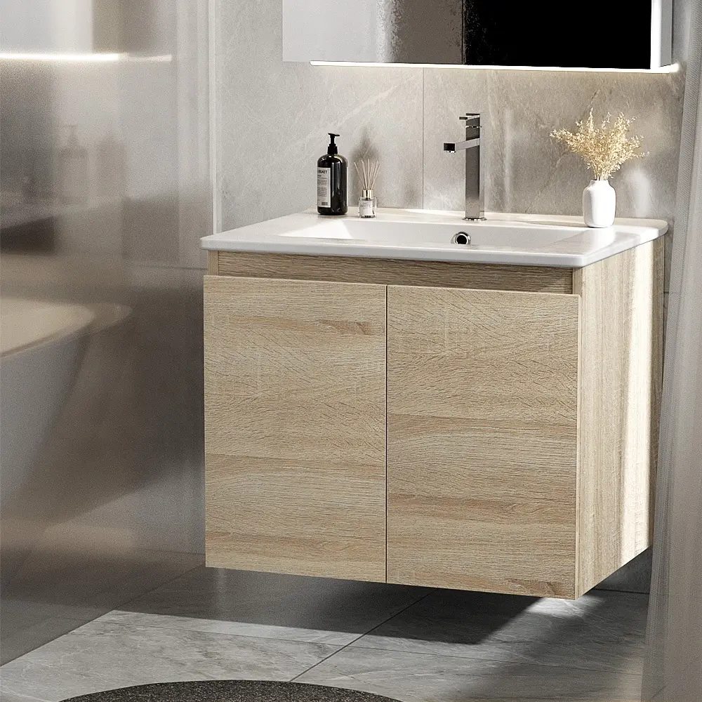 Cefito Vanity Unit 600mm with Basin Oak - Furniture
