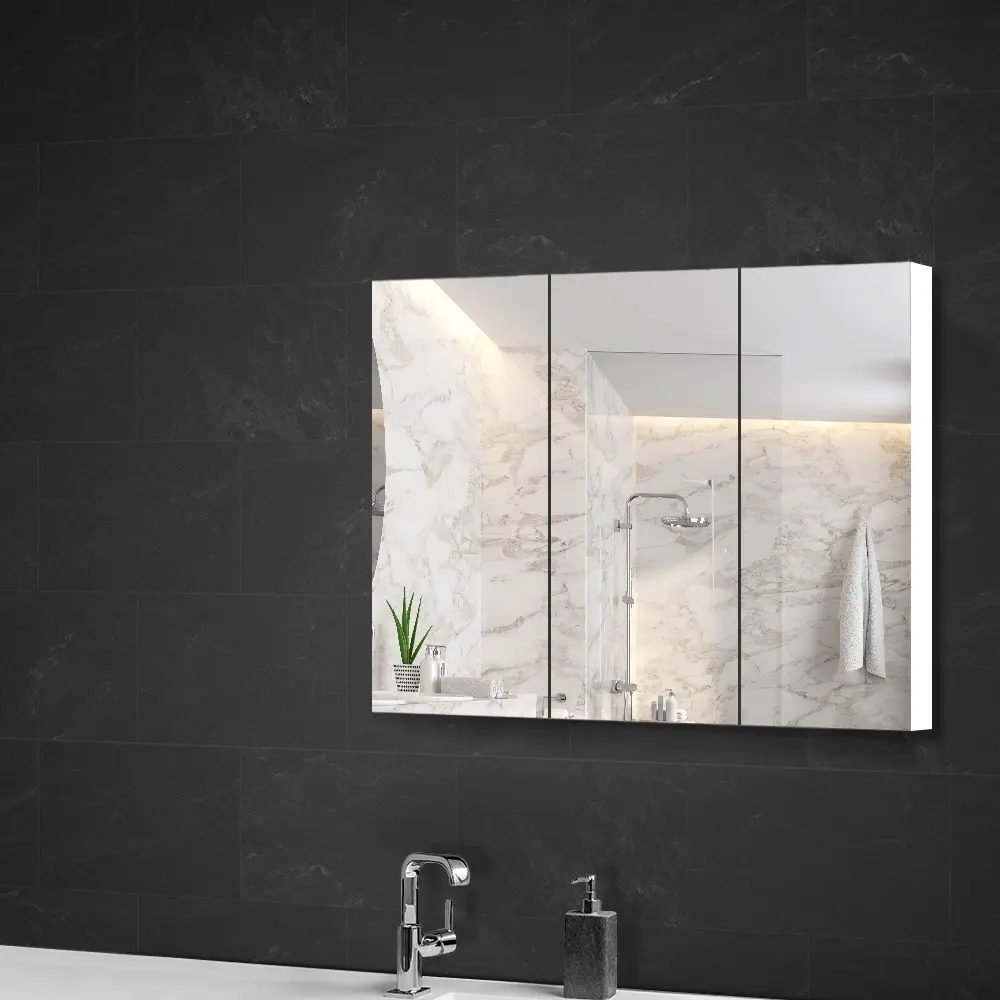 Cefito Bathroom Shaving Cabinet Mirror Vanity Medicine Wall Storage 900mmx720mm - Furniture
