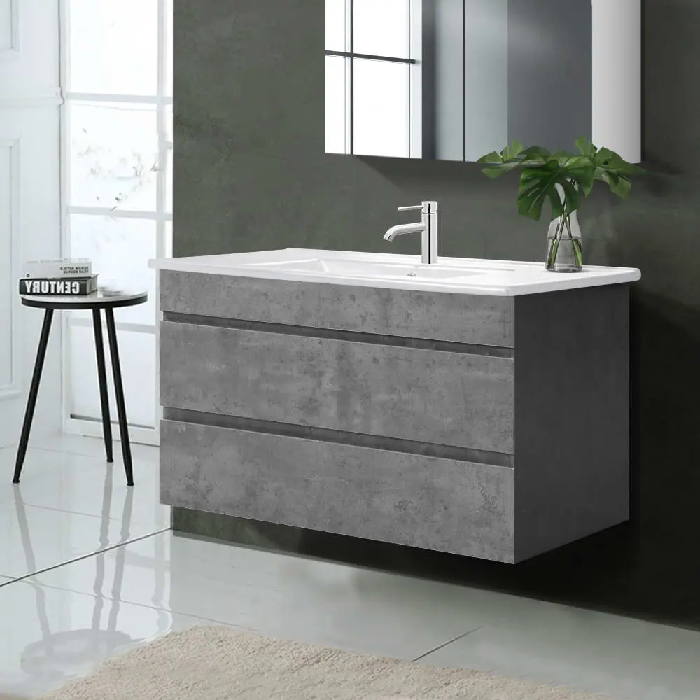 Cefito Vanity Unit 915mm with Basin Grey - Furniture