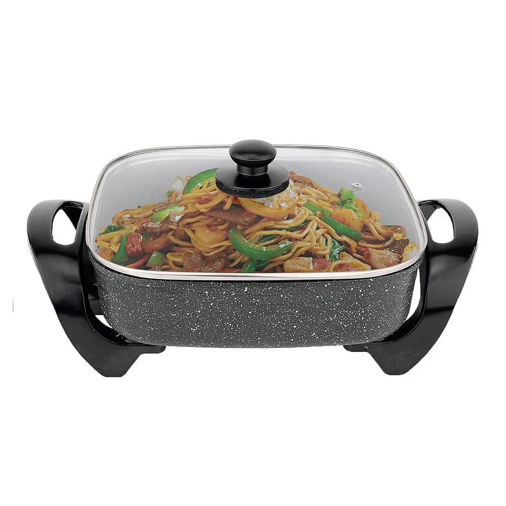 Healthy Choice 1500W 7.2L Non Stick Stone Electric Fry Pan w/Temperature Control - Home & Garden