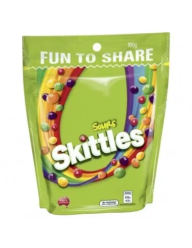 Mars Skittles Sours 190g x 12 - Groceries