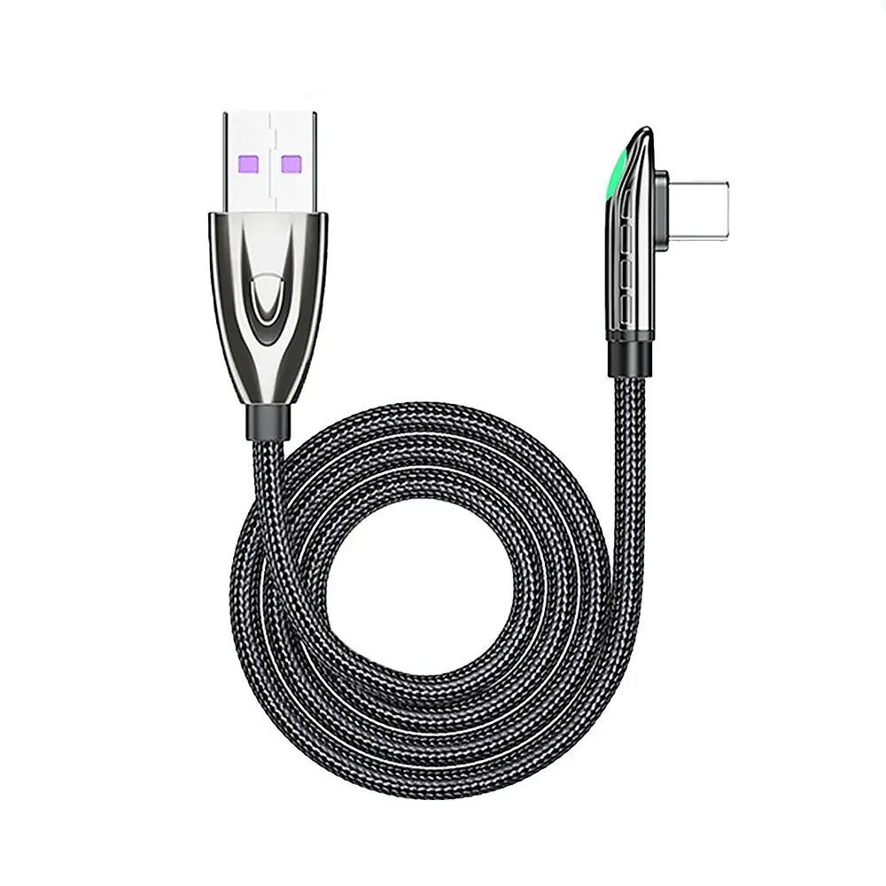 90 Degree Nylon Fast Charging Type-C Data Cable