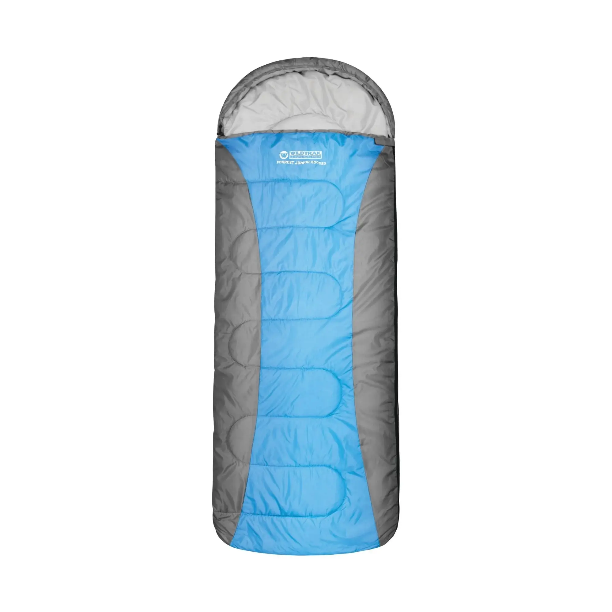 Forrest KIDS Youth Hooded Sleeping Bag, 5-10°C, Breathable Lining, Ripstop Fabric, Auto Lock Zips, Sewn-in Storage Pocket, Hanging Loop, Storage Bag, 65x205cm