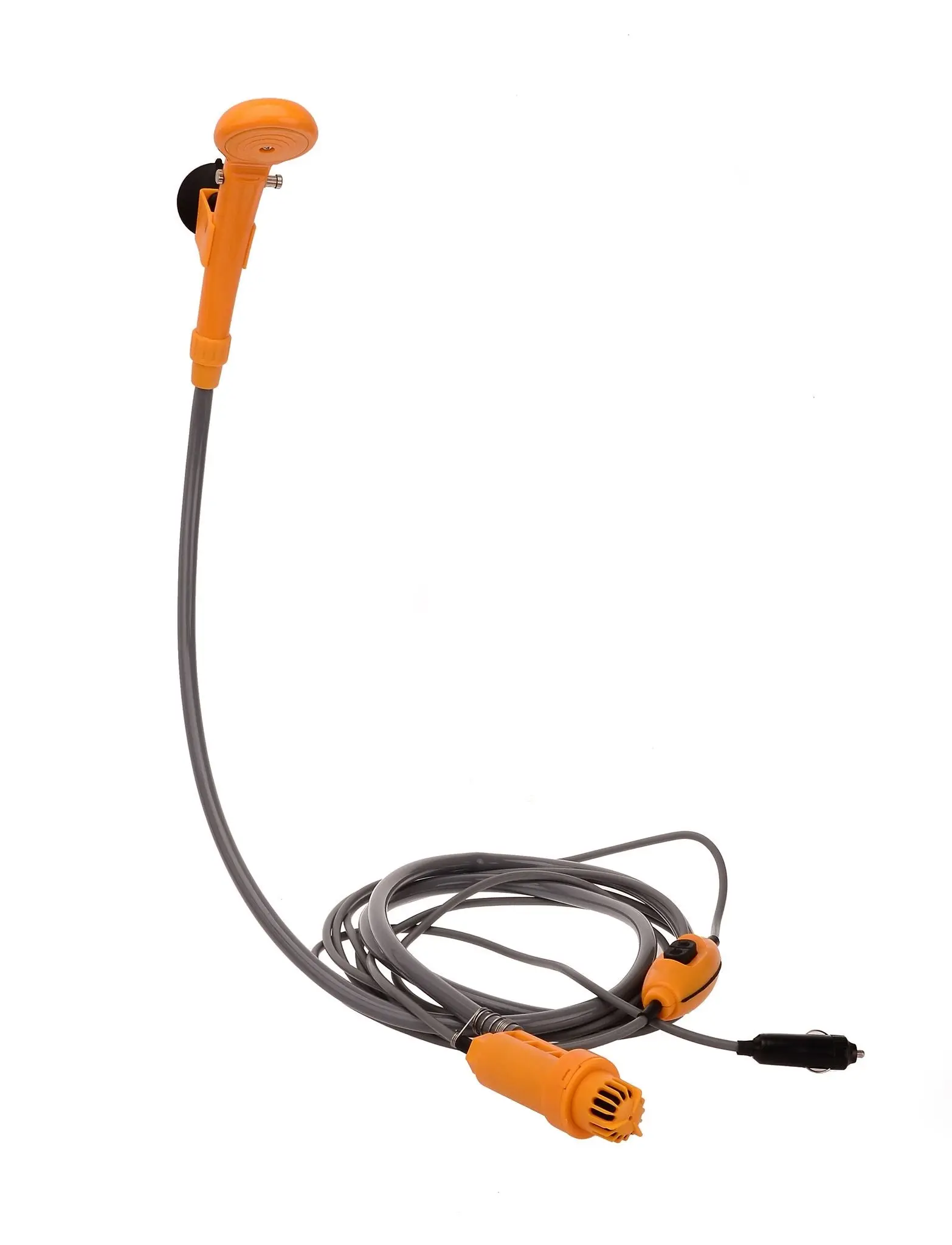 12V Portable Camp Shower, 2m Hose, Adjustable Flow - Sports & Outdoor