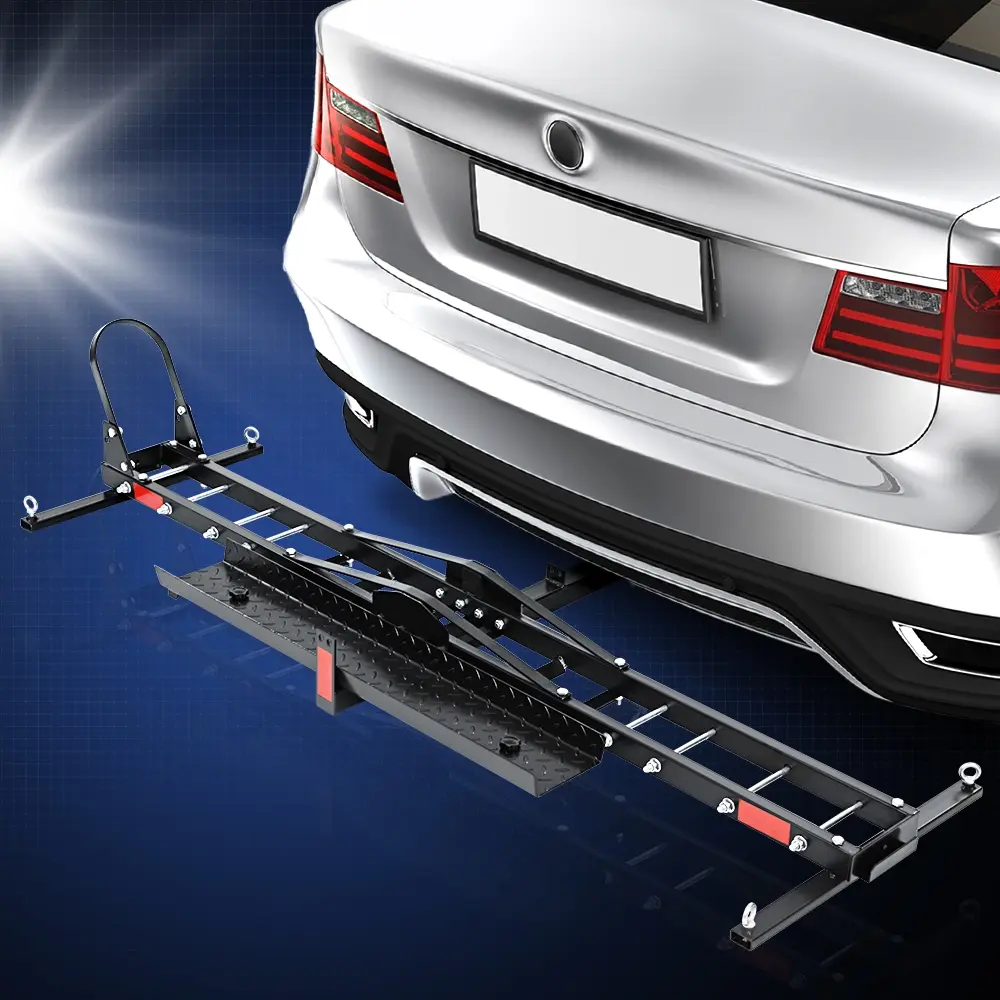 Giantz Motorcycle Motorbike Carrier Rack Arm Dirt Bike Ramp 2"Towbar Steel Black,Giantz Motorcycle Motorbike Carrier Rack Arm Dirt Bike Ramp 2"Towbar Steel Black - Automotive