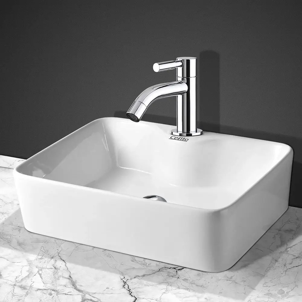 Cefito Bathroom Basin Ceramic Vanity Sink Hand Wash Bowl 48x38cm - Hardware