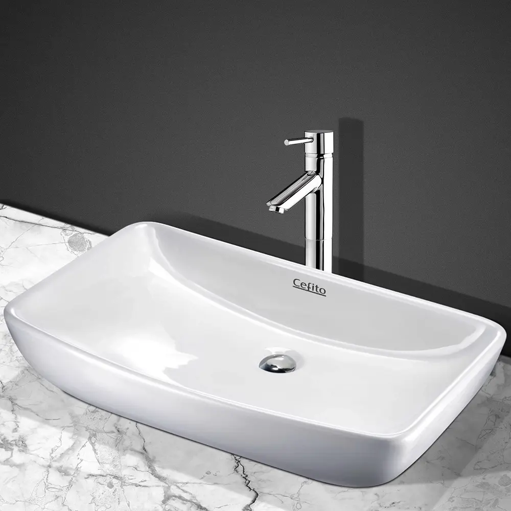 Cefito Bathroom Basin Ceramic Vanity Sink Hand Wash Bowl 60x38cm - Hardware