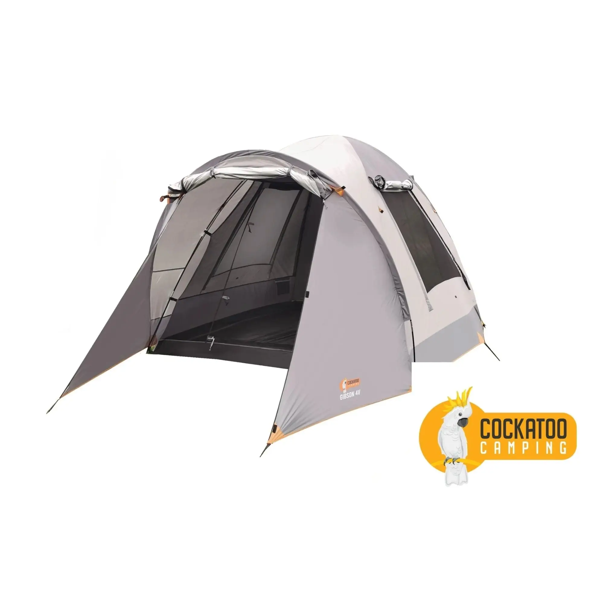 Cockatoo Camping 4P Gibson 4V Dome Tent with Vestibule - Sports & Outdoor