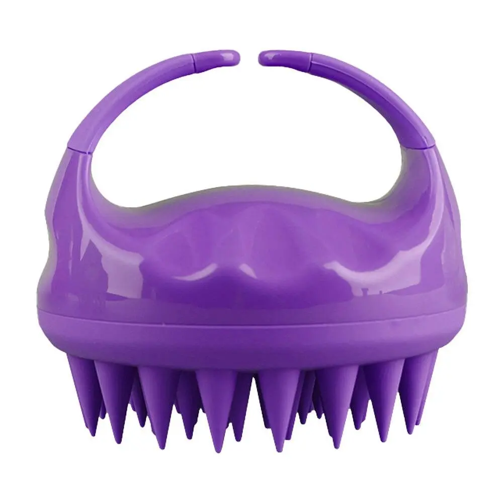Liven Zen Scalp Care Silicone Cleansing Hair Massager Shower Brush Purple - Beauty