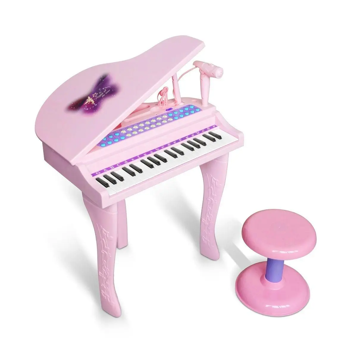 Ausway Deluxe musical Electronic Organ For Kids Pink - Toys & Games