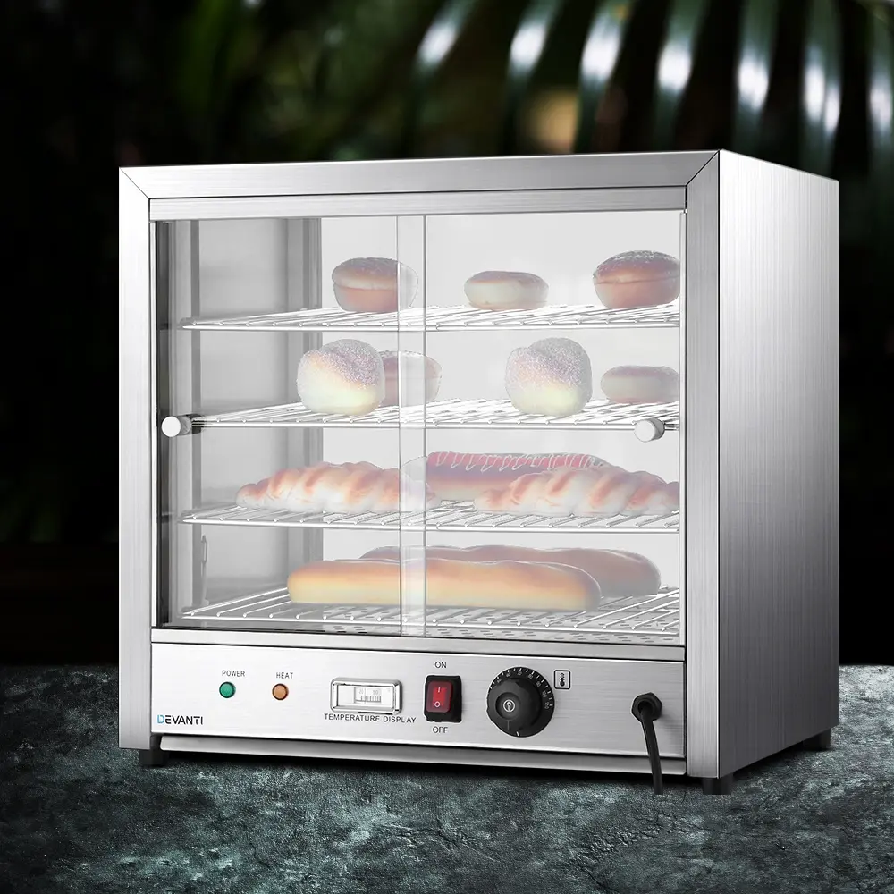 Devanti Commercial Food Warmer Hot Display Showcase Cabinet 54cm - Best Sellers From $10