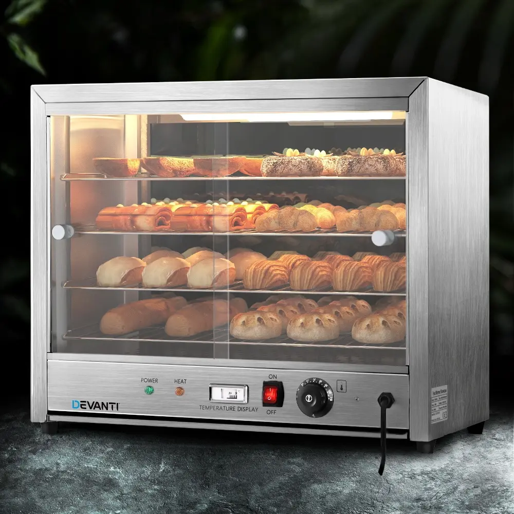 Devanti Commercial Food Warmer Hot Display Showcase Cabinet 64cm - Home & Garden