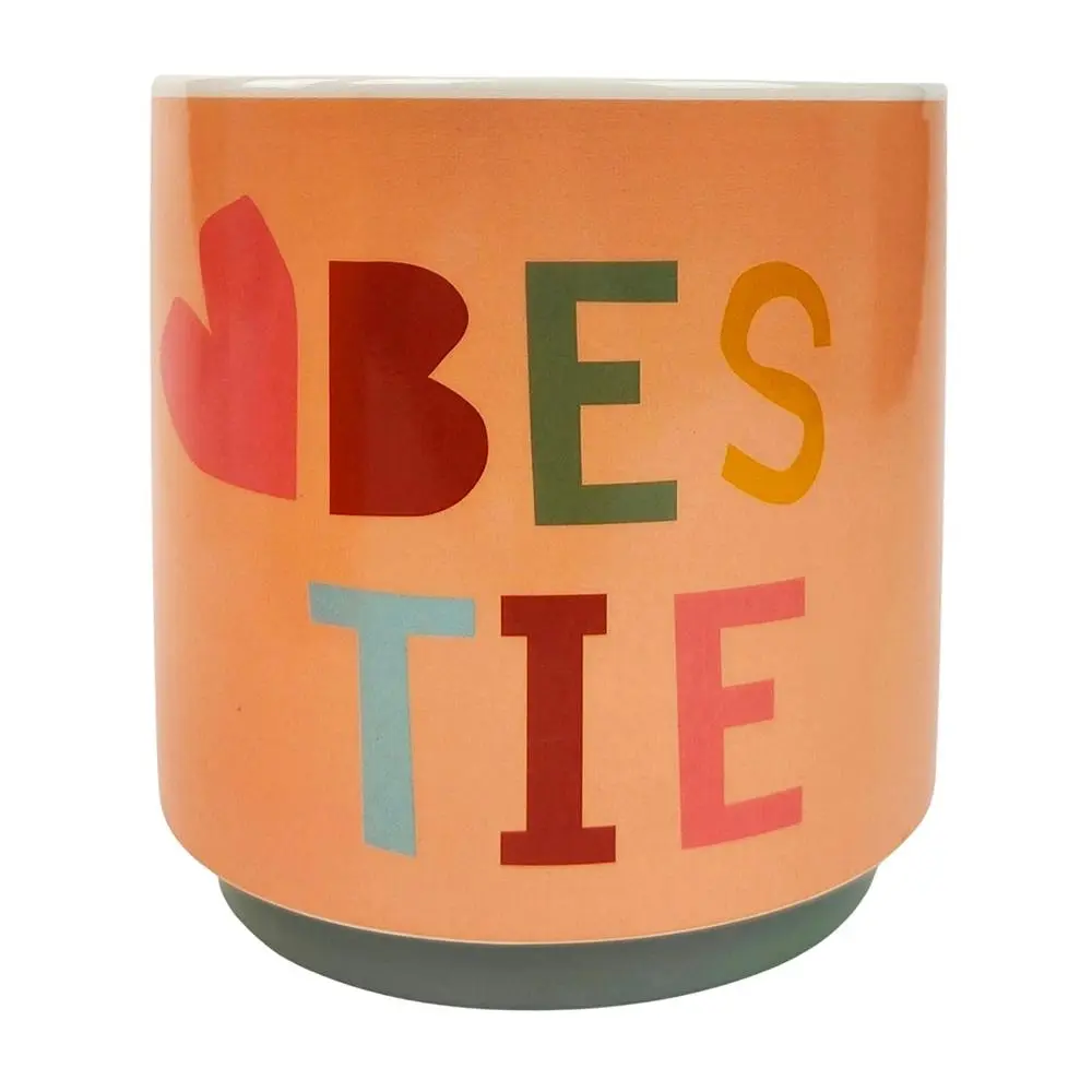 Urban 13cm Funky Quote Bestie Ceramic Planter Garden Plant/Flower Pot Beige - Home & Garden