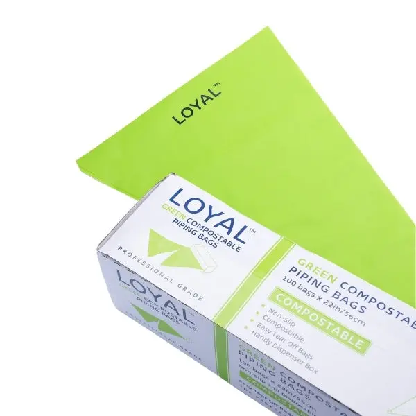 100pk 22in/55cm Loyal Green Compostable Piping Bags - Home & Garden