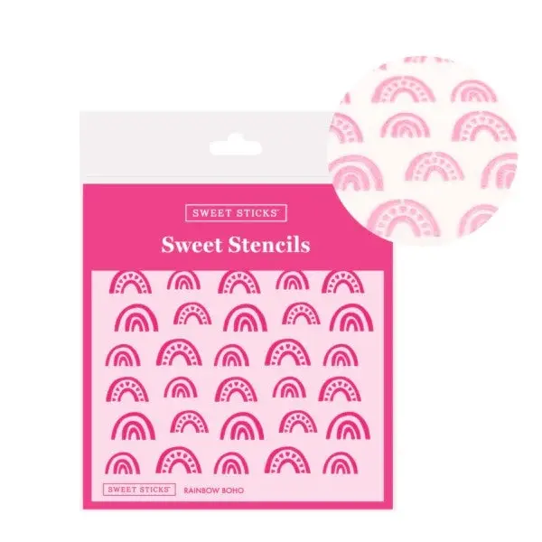 Boho Rainbow Pattern Cookie Stencil - Home & Garden