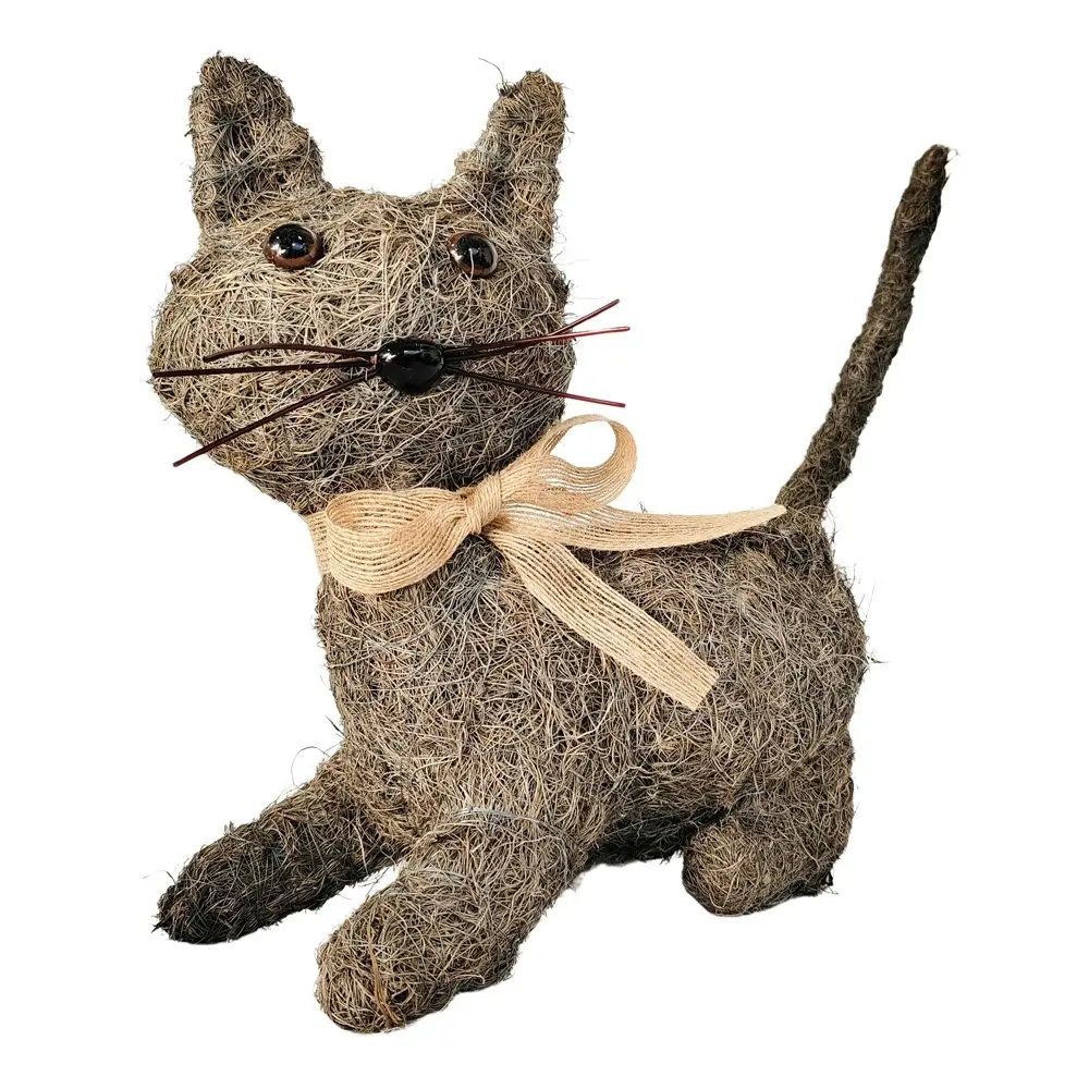 Urban Products HUSK Cat Themed Home Garden Decor Planter Pot Box Grey 32cm - Home & Garden