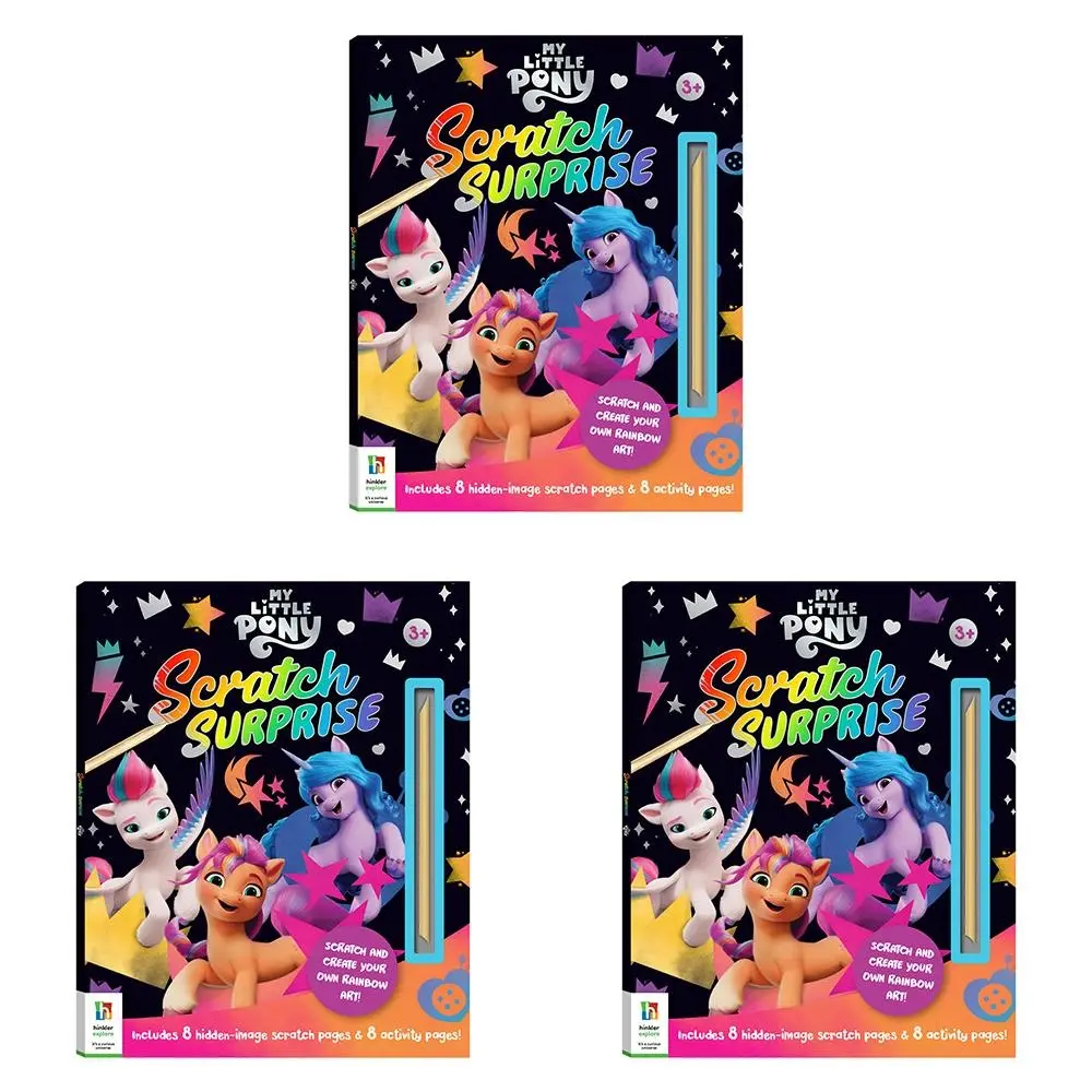 3x Hinkler Magic Mixies Mixlings Scratch Surprise Activity Colour Book Kids 3+ - Entertainment