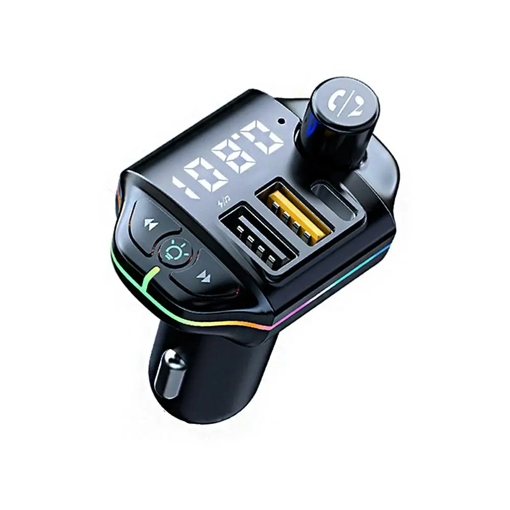 FM Transmitter Bluetooth 5.0 Car Charger Car Bluetooth Player - Automotive