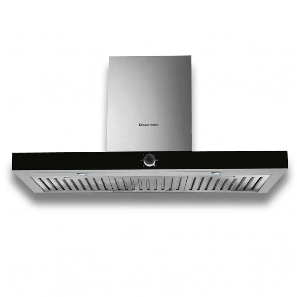 Kleenmaid 900m3/h Glass/Stainless Steel Wall Mount Canopy Kitchen Rangehood 90cm - Home & Garden