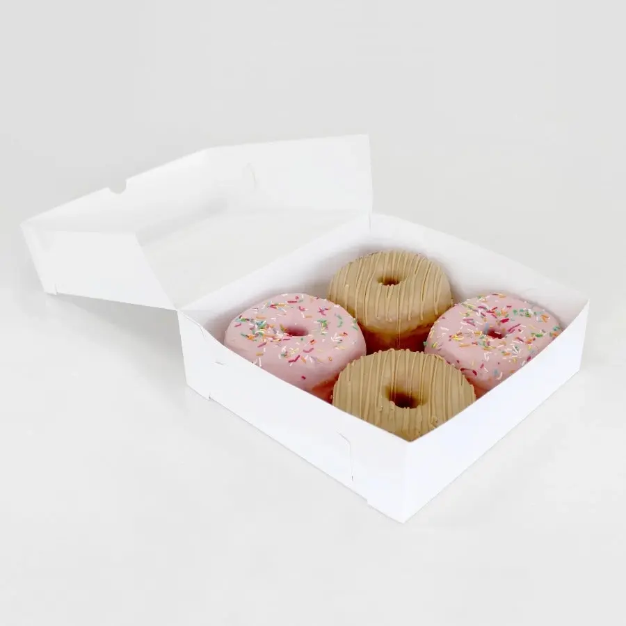 BULK 100pk 4 Donut Box (8.25x8.25x2.5in) - Home & Garden