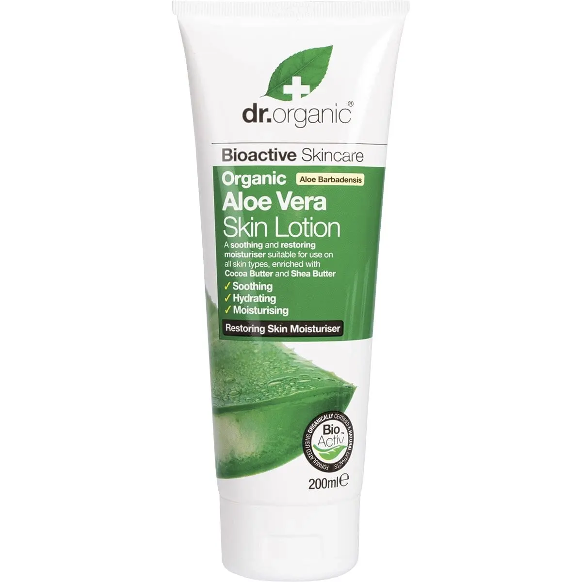 DR ORGANIC Skin Lotion Organic Aloe Vera 200ml - Beauty