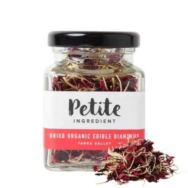 8g Dried Organic Edible Dianthus Red by Petite Ingredient - Home & Garden