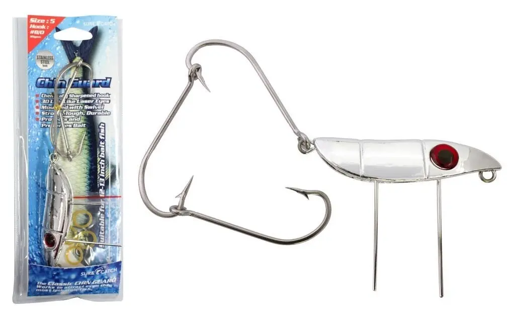 Surecatch 115gm Chin Guard Fishing Trolling Rig with 8/0 Stainless Steel Hooks - Sports & Outdoor