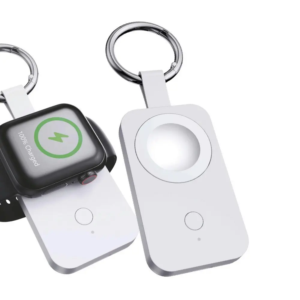 ChargeCore 1000mAh Power Bank Charger Keyring Portable For Apple Watch White 7cm - Electronics