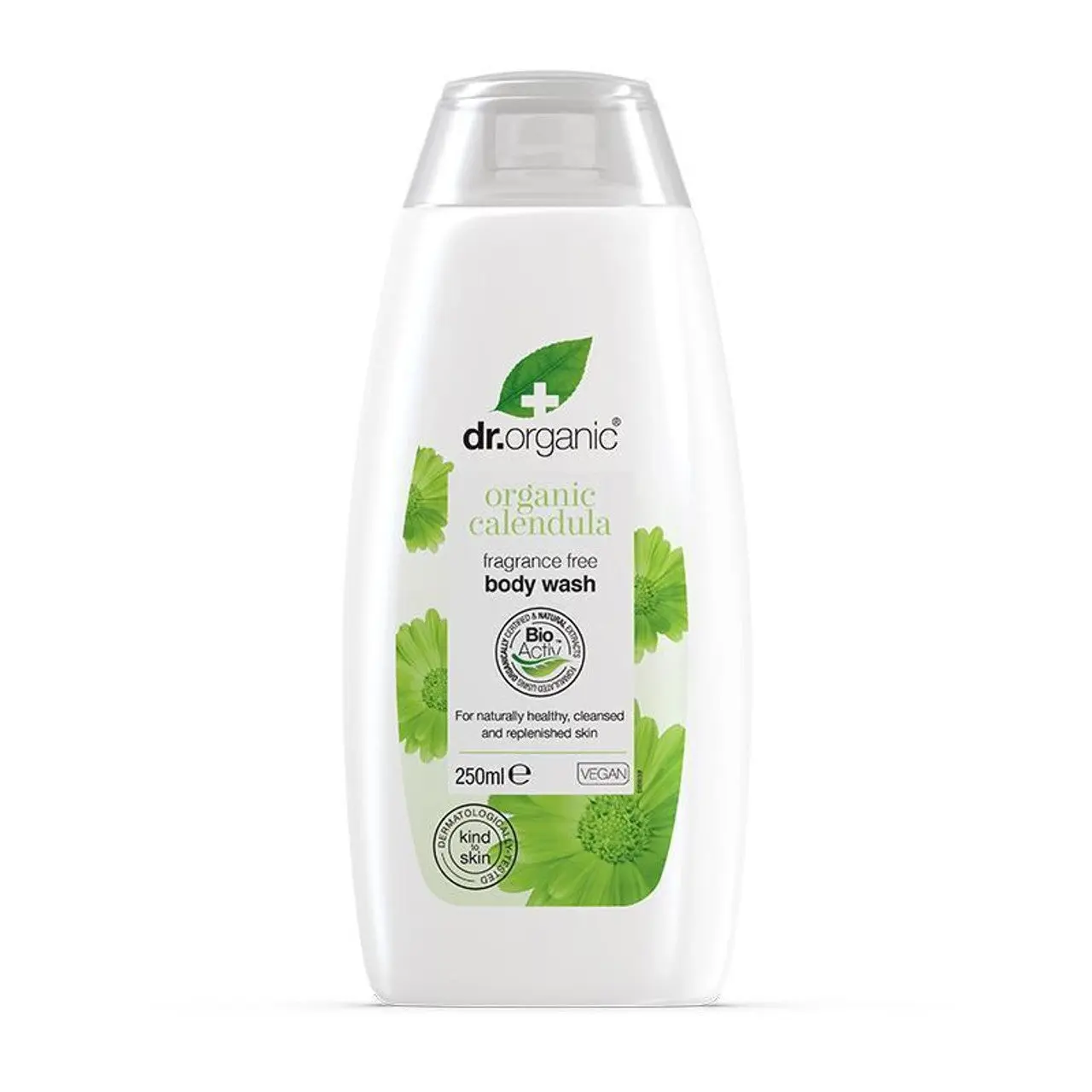 DR ORGANIC Fragrance Free Body Wash Organic Calendula 250ml - Beauty