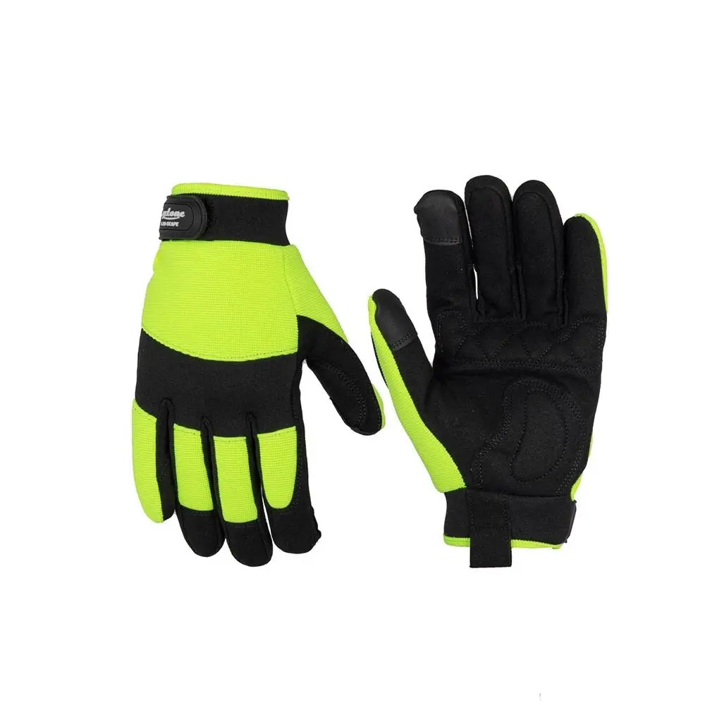 Cyclone Size Large Flexscape Gardening Gloves Synthetic Leather Hivis Yellow - Home & Garden