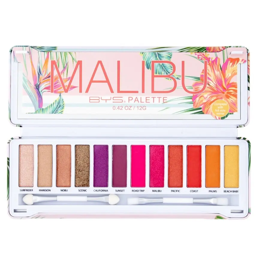 BYS 12g Eyeshadow Colour Palette Pigment Eye Shadow Shimmer Eyes Makeup Malibu - Beauty