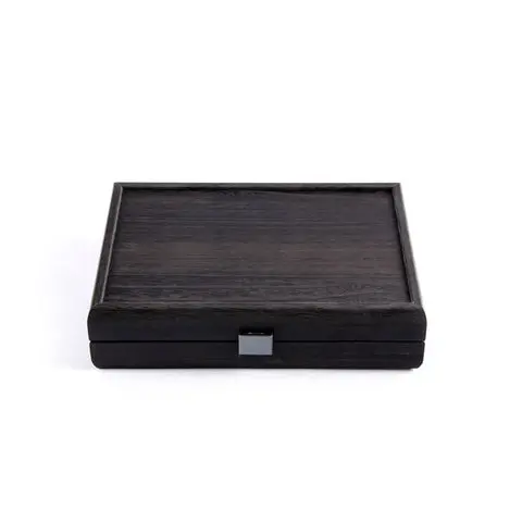 Dominoes 52x27x1cm in Black wooden replica case 24x17cm - Toys & Games