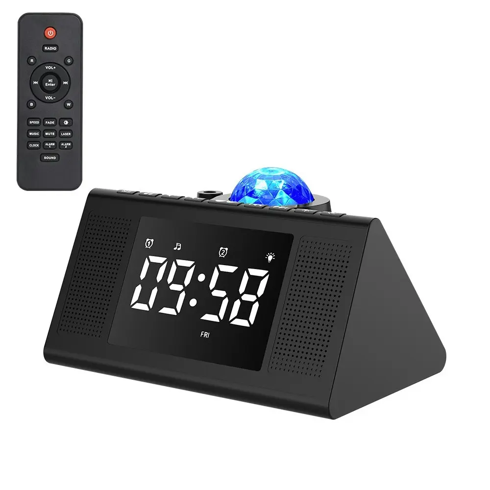 LED clock starry night sky projector light with Bluetooth speaker - Electronics