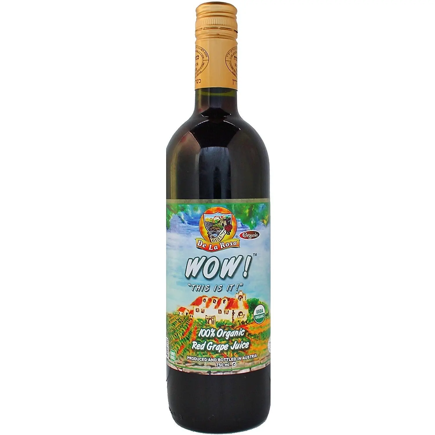 De La Rosa Organic Red Grape Juice 750ml - Groceries
