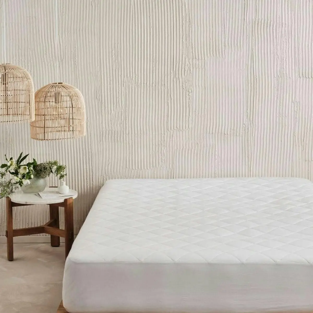 Linen House Kind Cotton King Mattress Protector 200 GSM - Furniture