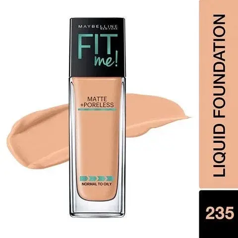 Maybelline Fit Me Matte Liquid Foundation + Poreless 235 Pure Beige - Beauty
