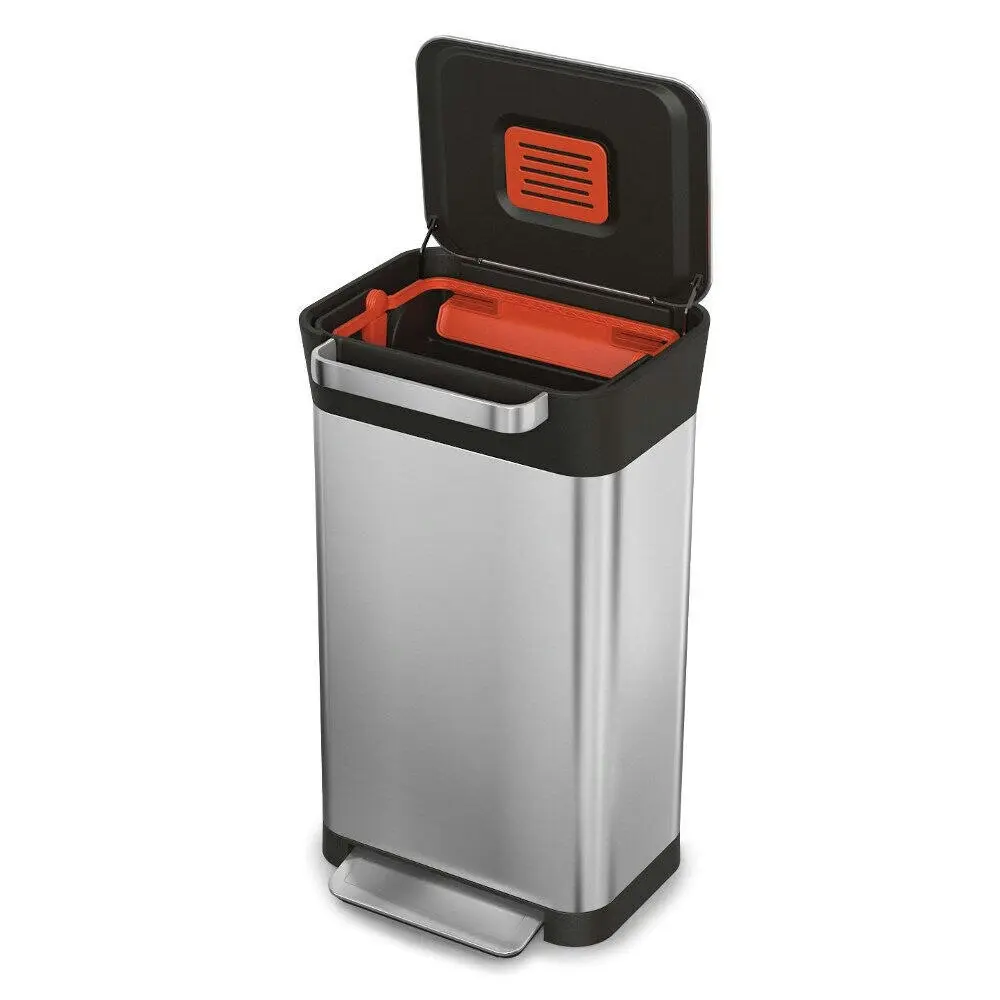 Joseph Joseph Titan Trash Compactor 30L Bin Stainless Steel 30030 - Home & Garden