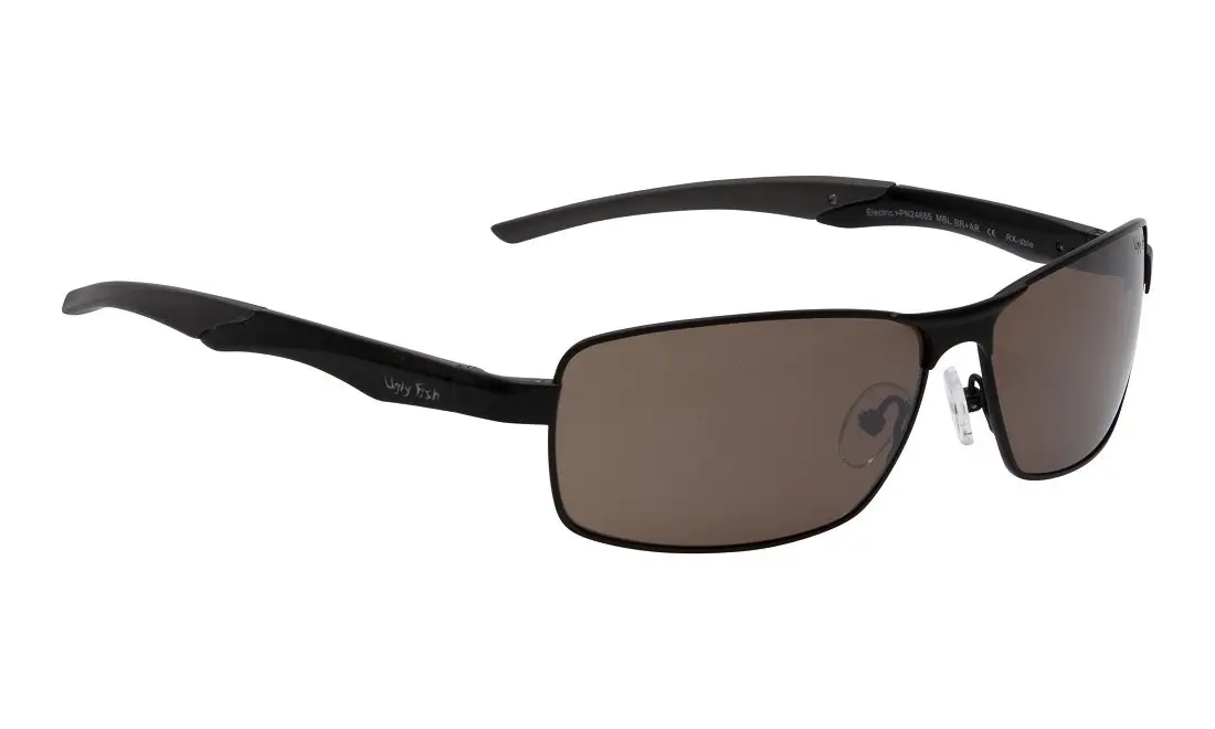 Ugly Fish Electric PN24665 Aluminium Black Frame/Brown Lens Polarised Sunglasses - Sports & Outdoor