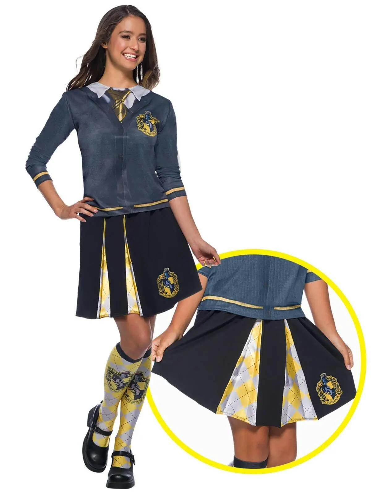 Harry Potter Hufflepuff Book Week One Size Women's Dress Up Costume Skirt - Fashion