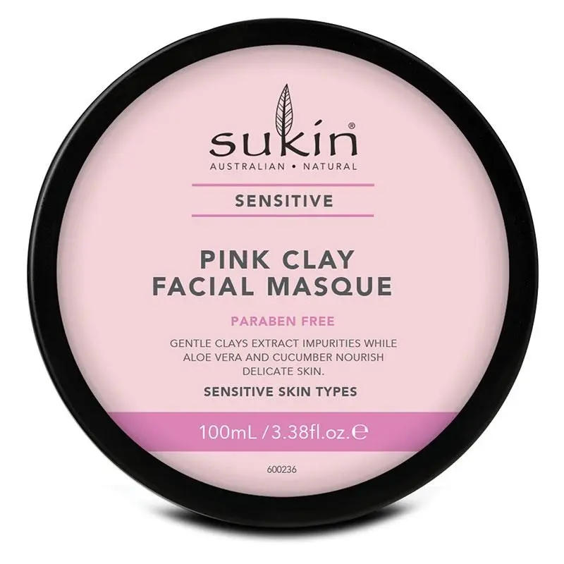 Sukin Pink Clay Facial Masque 100ml - Beauty
