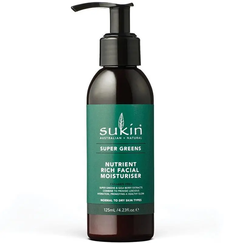 Sukin Super Greens Nutrient Rich Facial Moisturiser 125ml - Beauty