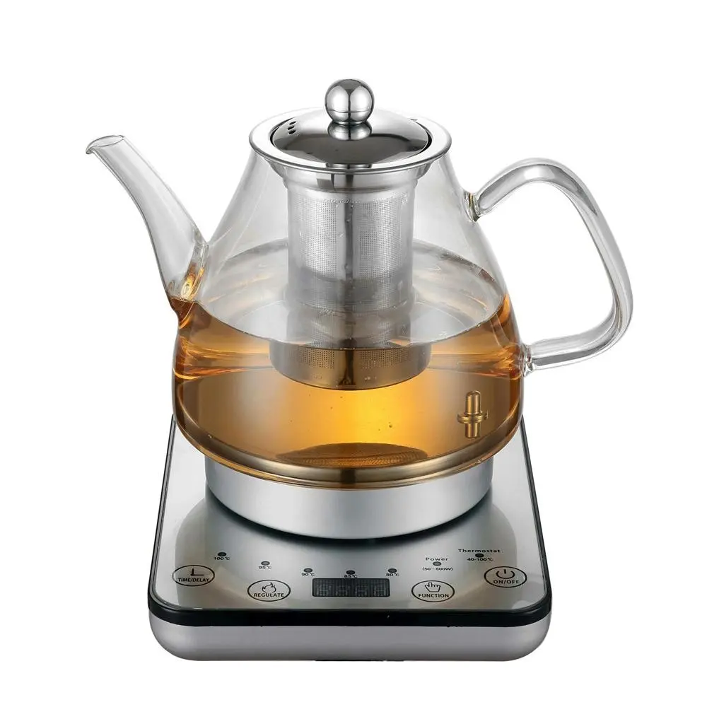 Healthy Choice Electric 800W 1.2L Digital Glass Kettle w/Tea Infuser/Keep Warm - Home & Garden