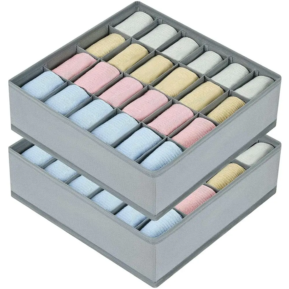 2 Pack 24 Cell Closet Organizers and Storage Organizer Sock Holders Organizers - Home & Garden