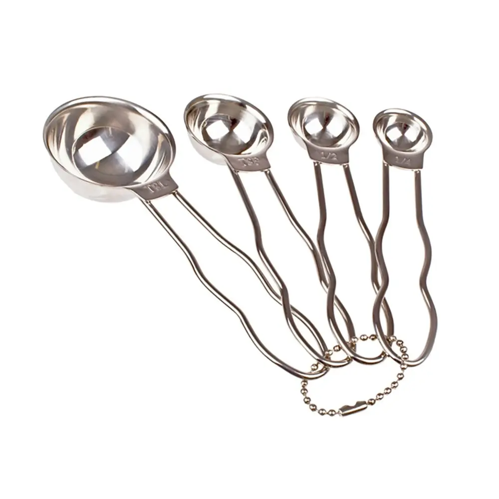 4pc Appetito Stainless Steel Measuring Spoons Home Kitchen Cooking Baking - Home & Garden