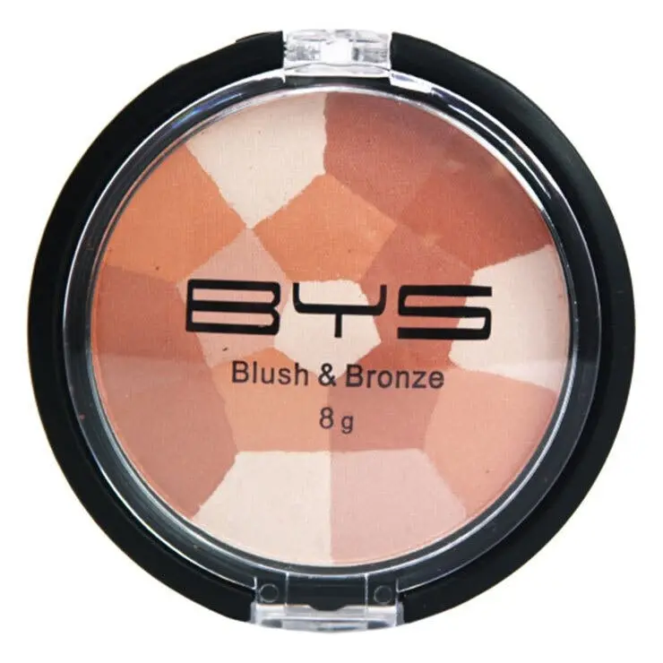 BYS Compact Blush/Bronze 8g Mosaic Cheek Define/Face Makeup Cosmetic Light Glow - Beauty