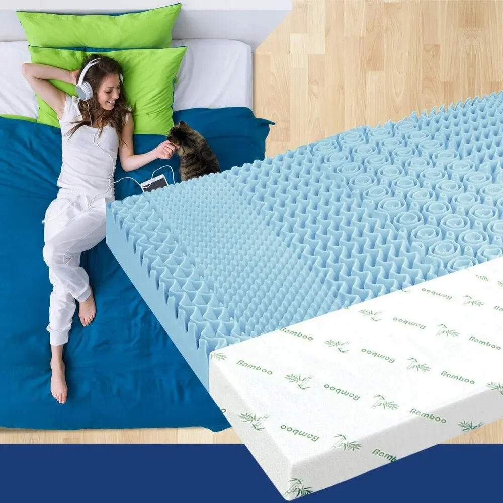 Starry Eucalypt Memory Foam Mattress Topper 7-Zone Cool Gel Bamboo 10cm King