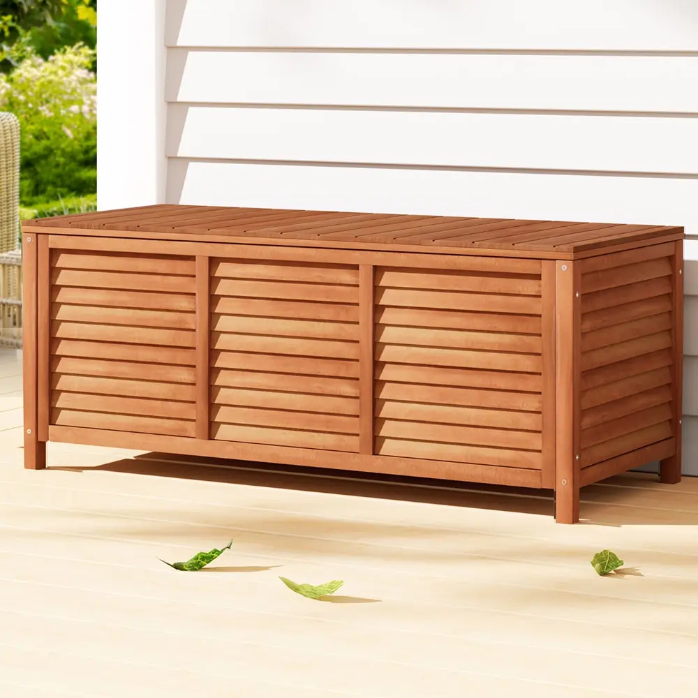 Gardeon Outdoor Storage Bench Box 210L Wooden Patio Furniture Garden Chair Seat - Outdoor Storage Boxes - Up to 60% off
