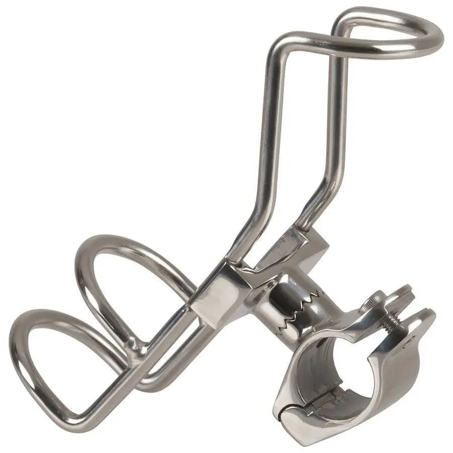 Frank Marine Stainless Steel 316 Rail Mount 360° Adjustable Fishing Rod Holder - Sports & Outdoor