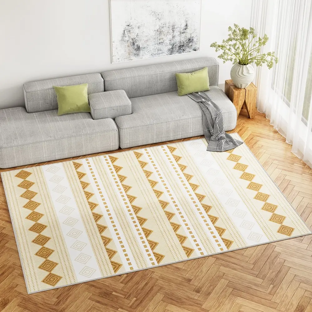 Artiss Floor Rug 200x290 Washable Mat Carpet Short Pile Ella - Home & Garden